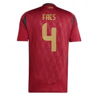 Belgien Wout Faes #4 Fußballbekleidung Heimtrikot EM 2024 Kurzarm